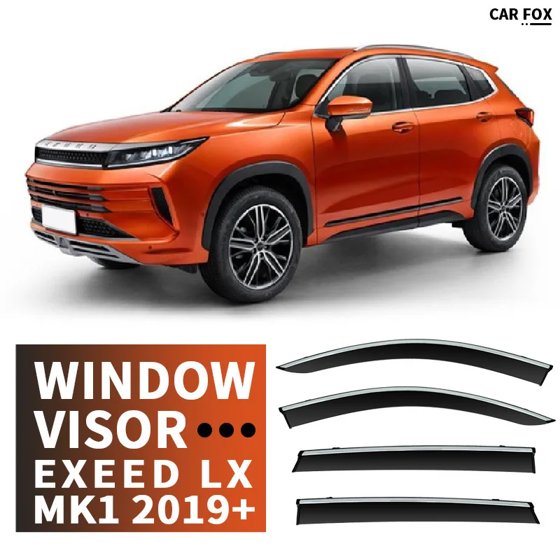 

4Pcs For Exeed LX 2019+ Car Window Visor Awning Shelters Windshield Side Window Rain Sun Shade Auto Accessories Car Styling