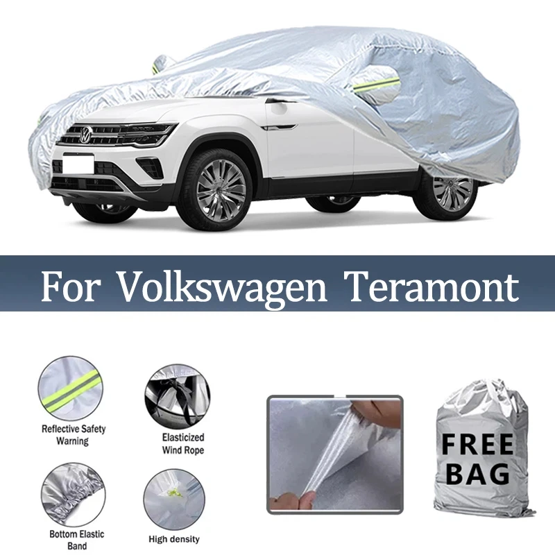 

For Volkswagen Teramont Car Cover Outdoor Protection Covers Snow Sunshade Waterproof Dustproof Exterior UV Car Accessories