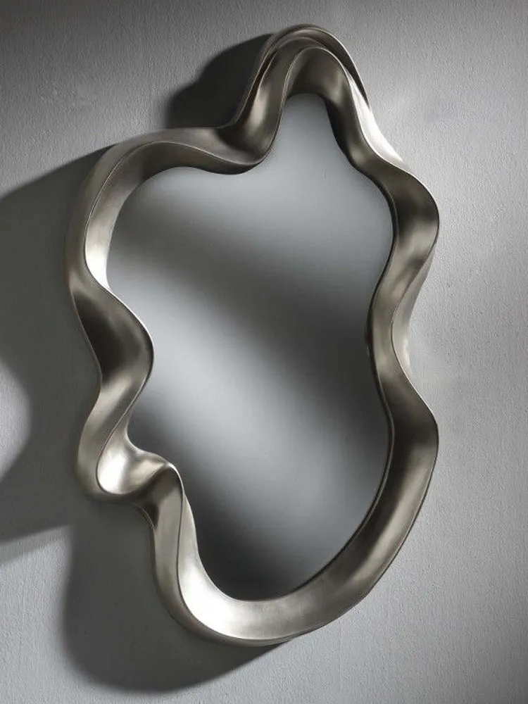 High-value vanity mirror French special-shaped, wall-mounted bathroom mirror irregular vanity mirror creativity
