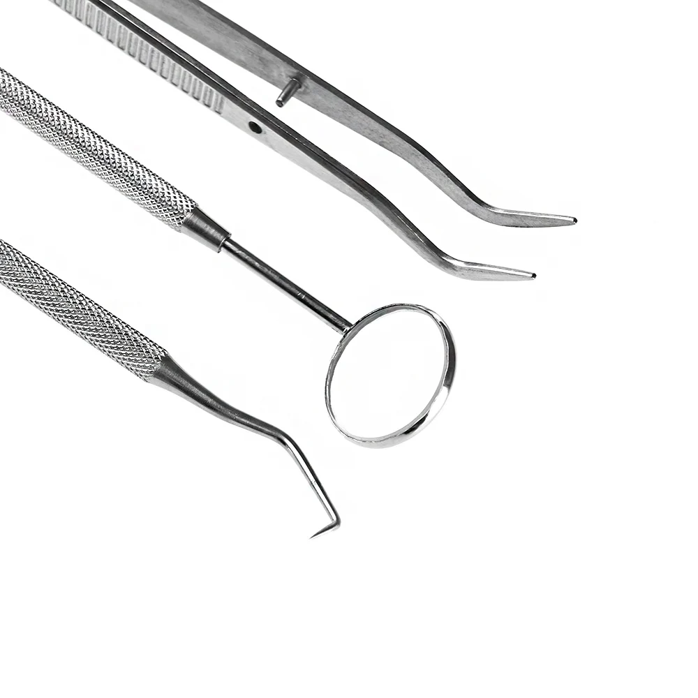 3 Stks/set Rvs Gereedschap Kit Tanden Tandsteen Schraper Mond Spiegel Tandartsen Pick Tool Tanden Scaler Voor Tanden Kit Nieuwe