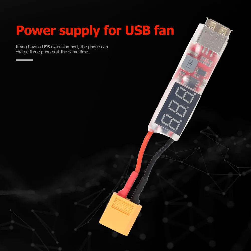 2S-6S 5V/2A Lipo Battery to USB Power Converter Adapter for Remote Control Model