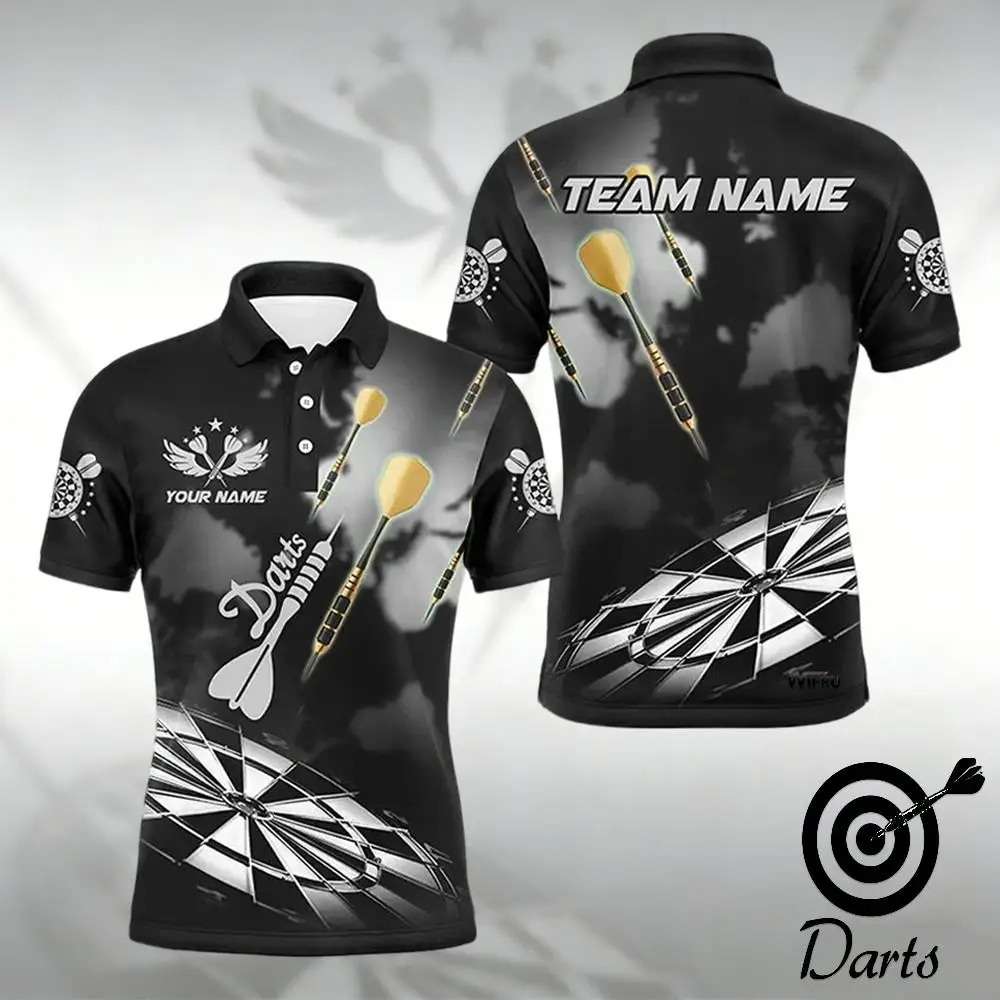 Darts 3D Print Polo Shirt Men's Club Custom Name Team Name Breathable Uniform Jersey New Men & Women Customizable Golf Shirts