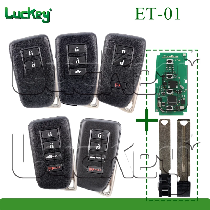 EoneBoss ET-01 for Lexus Smart Remote Key 312MHz-434MHz Support Board 2110 0020 0010 0101 7930 0182 4D 8A Universal Car Key Fob