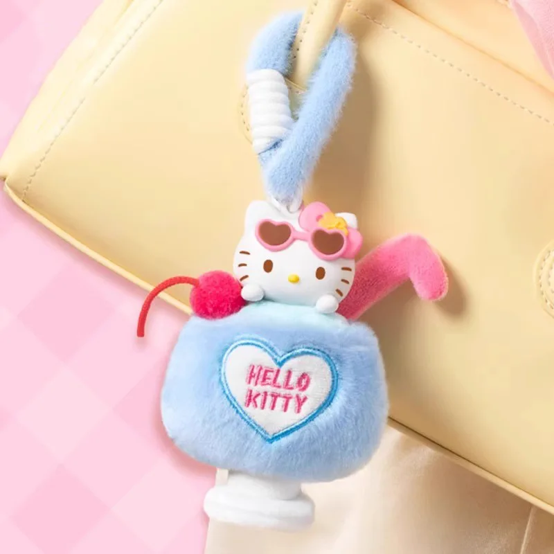 Hello Kitty Summer Black Skin Series Blind Box Sun-Sensitive Color-Changing Aroma Charm Pendant Collectable Cartoon Anime Doll K