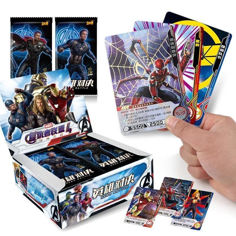 

2022 New Avengers 4 Cards Marvel Spider-Man Iron Man SSR Flash Cards Collection Card Books Kids Toys Gifts Collection Cards