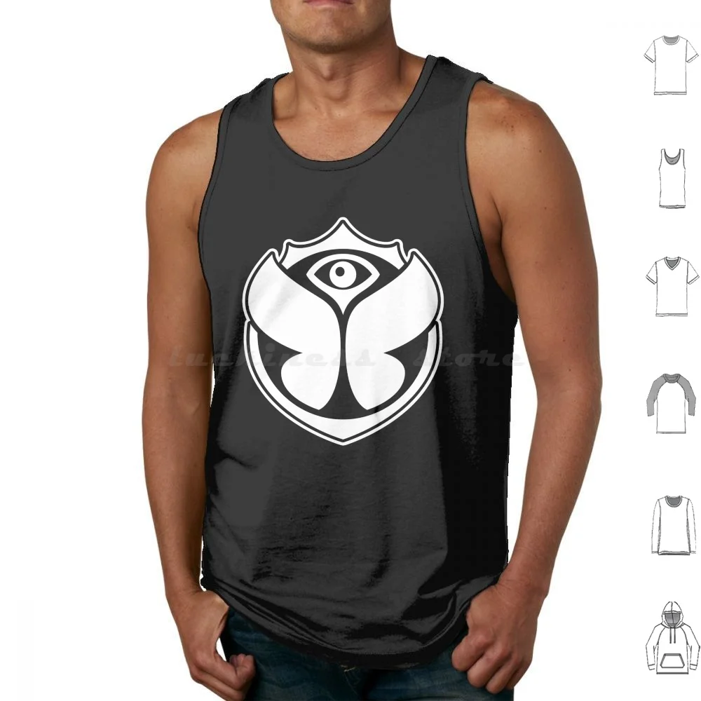 Logo Tank Tops Print Cotton Festival Ultra Music Festival Rave Club Party Edm Electronic Dance Music House Music Techno