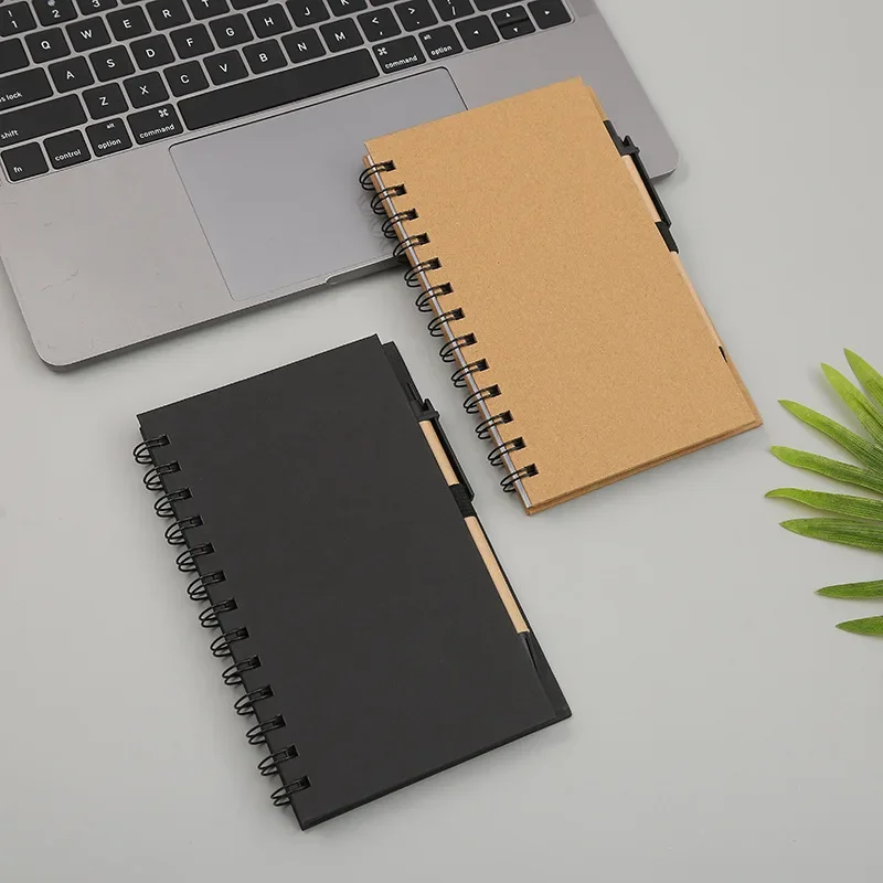 Kraft Black Paper Cover Memo Pad Sticky Notes Stationery Sticker Planner Stickers Notepads Office School Supplies