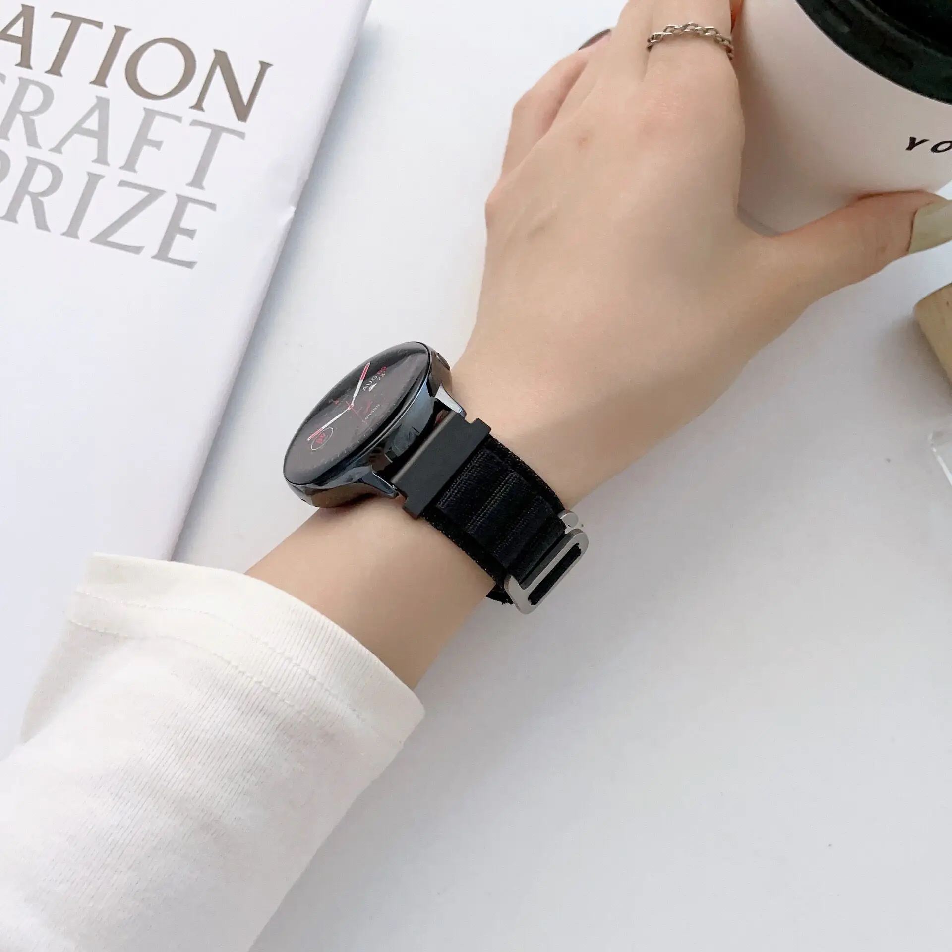 2pcs Strap For Samsung Galaxy Watch 5 Pro 4 3 Classic Active 2 Gear Nylon Alpine Loop Bracelet Huawei Watch GT 2 3 Band 20 22mm