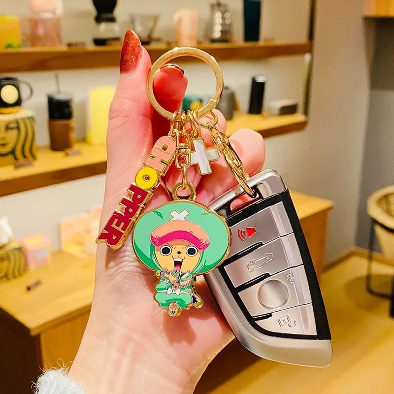 金属製のアニメキーホルダー,おもちゃ,ワンピースブラインド,ハーモニーの国,ルフィ,波波,ゾロ,サンジ,チョッパー,ペンダント装飾ギフト