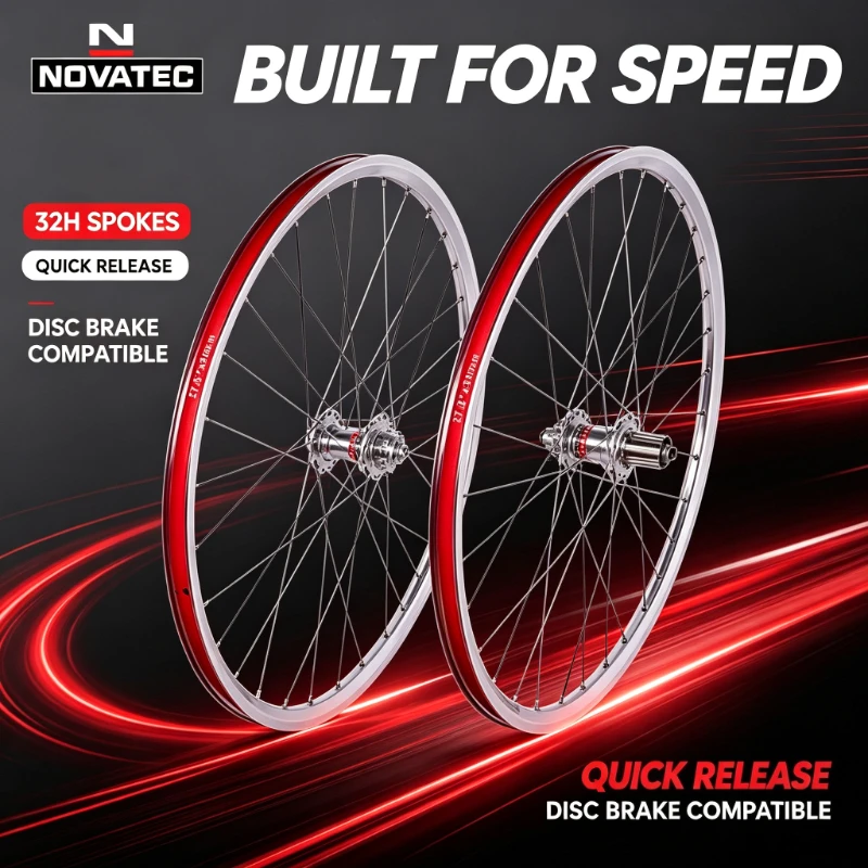 Novatec D041 D042SB MTB Wheelset 26 27.5Inch 4 Bearings Mountain Bike Wheels 700C Aluminum Alloy 7-11Speed Bicycle Wheel  Custom