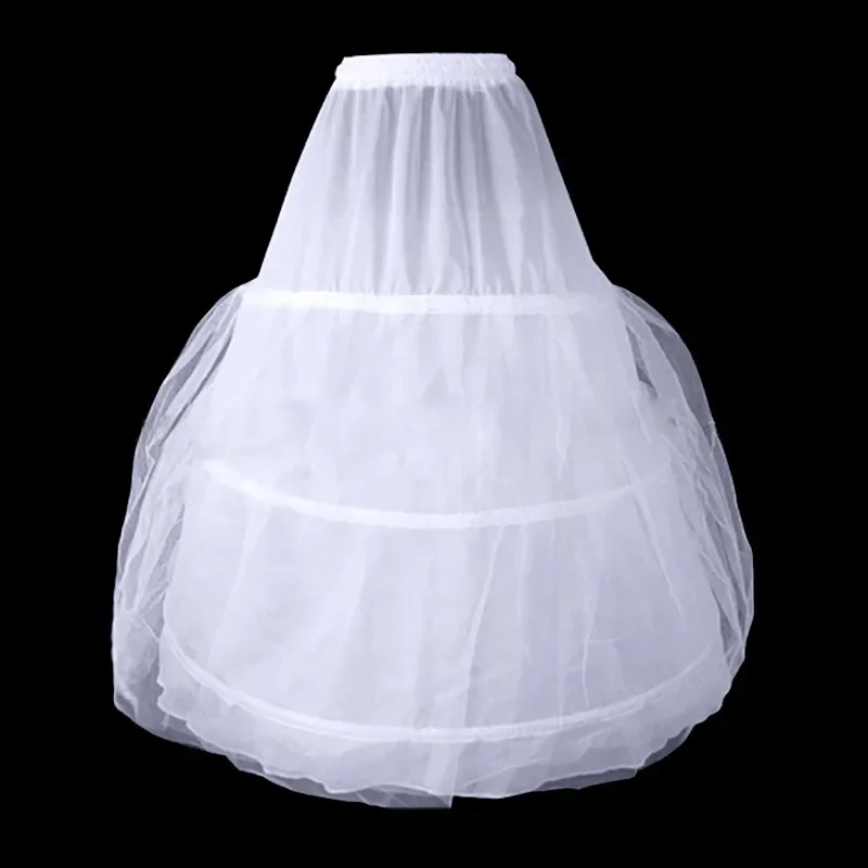 

Fashion Petticoats White 3 Hoops 2 Layers Ball Gown Bride Underskirt Formal Dress Crinoline Wedding Accessories