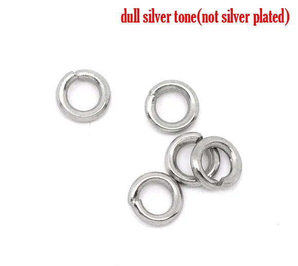 304 Stainless Steel Opened Jump Rings Findings Round Silver Color Metal Charms DIY Necklace Jewelry Gifts 4mm( 1/8