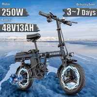 ENGWE T14 Electric Bike 250W Brushless Motor 48V10AH Lithium Battery Aluminum Alloy E-Bike 14-Inch Tire Snow Electric Bicycle