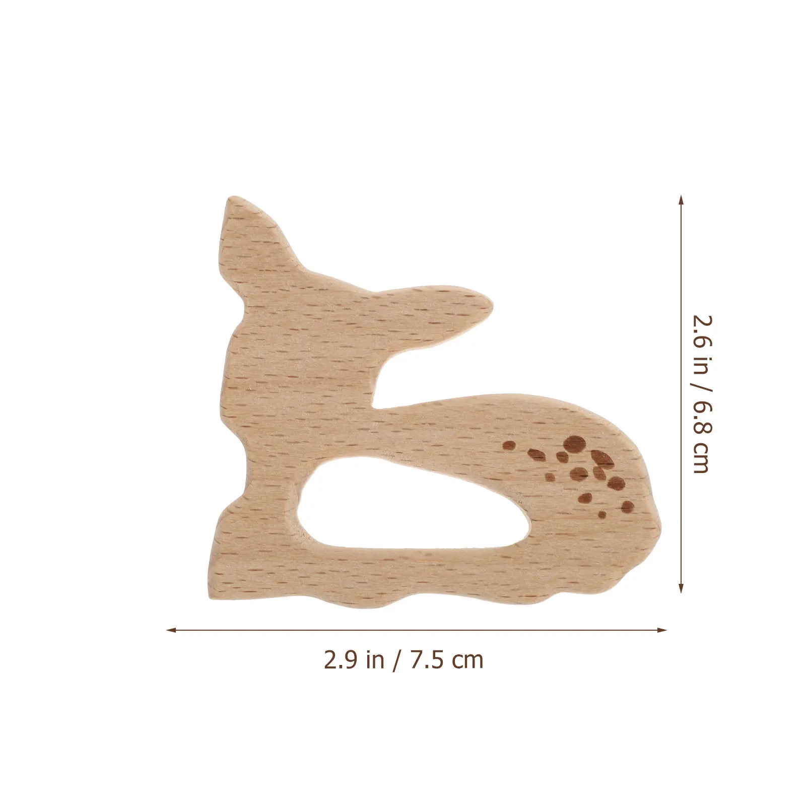 10pcs Wooden For Baby Lovely Cartoon Teether Diy Pacifier Chain Decor Beech Molar Teethers Children Chewing Accessory