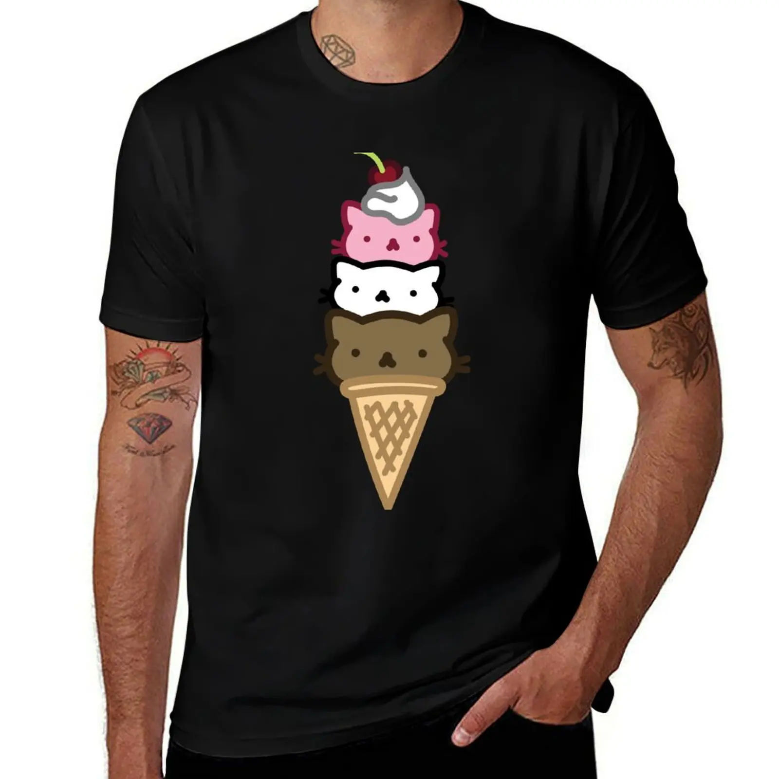 Marshmallow Bean: We are three scoops of friendship T-Shirt Large Size Soft Cotton T-Shirt