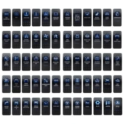 1pc Blue Rocker Switch Cover Only Replacing Cap For Car Marine Boat Truck Rocker Button Switch Camper Replacement Accessories