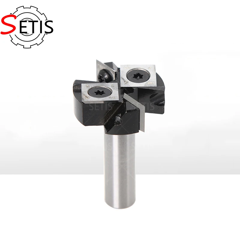 

SETIS woodworking disposable end mill with removable inserts and a board splitter