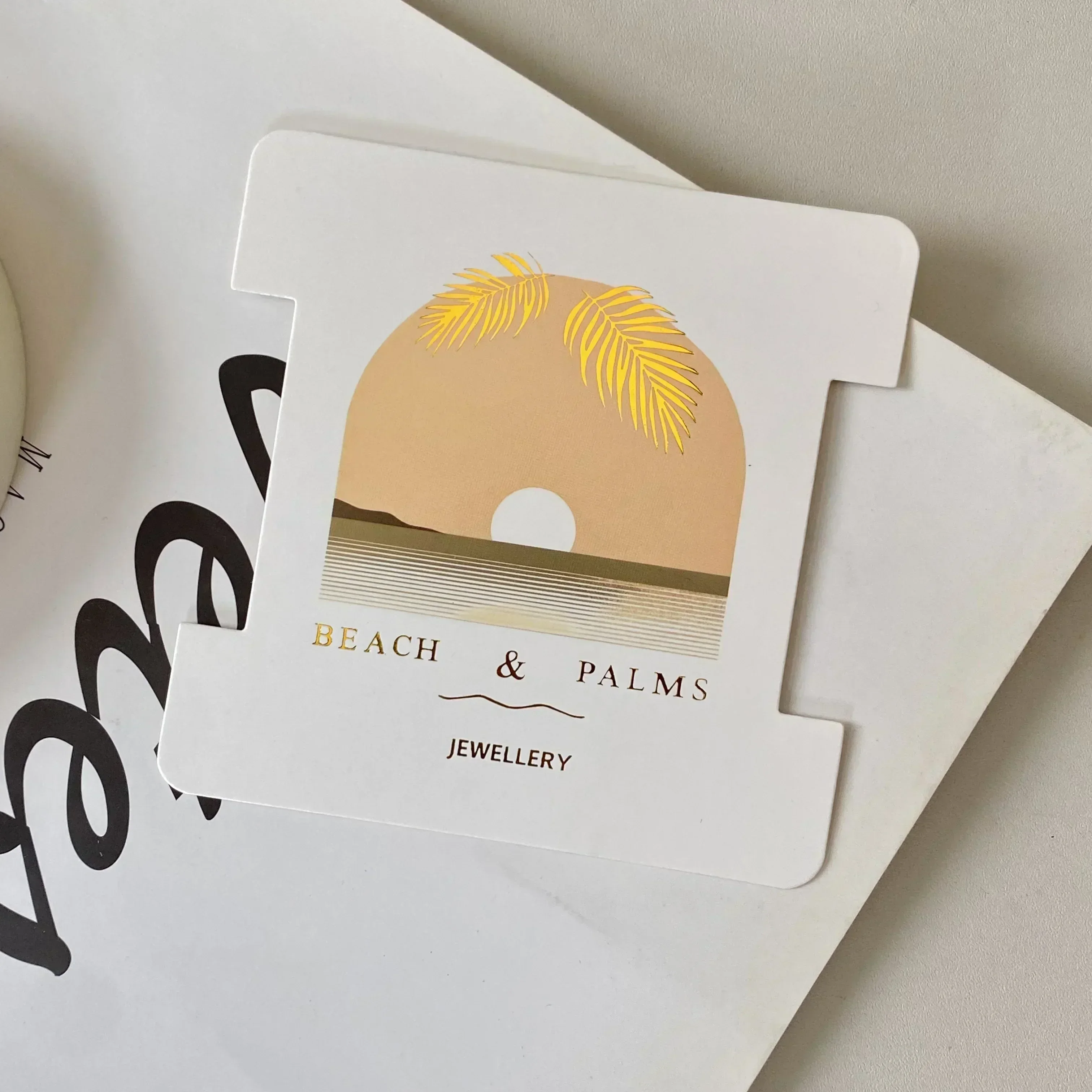 100PCS Custom Shiny Gold Brand Logo Foil Printing Packing Envelope For Small Businesses Jewelry Making Bangle Bracelet Packages