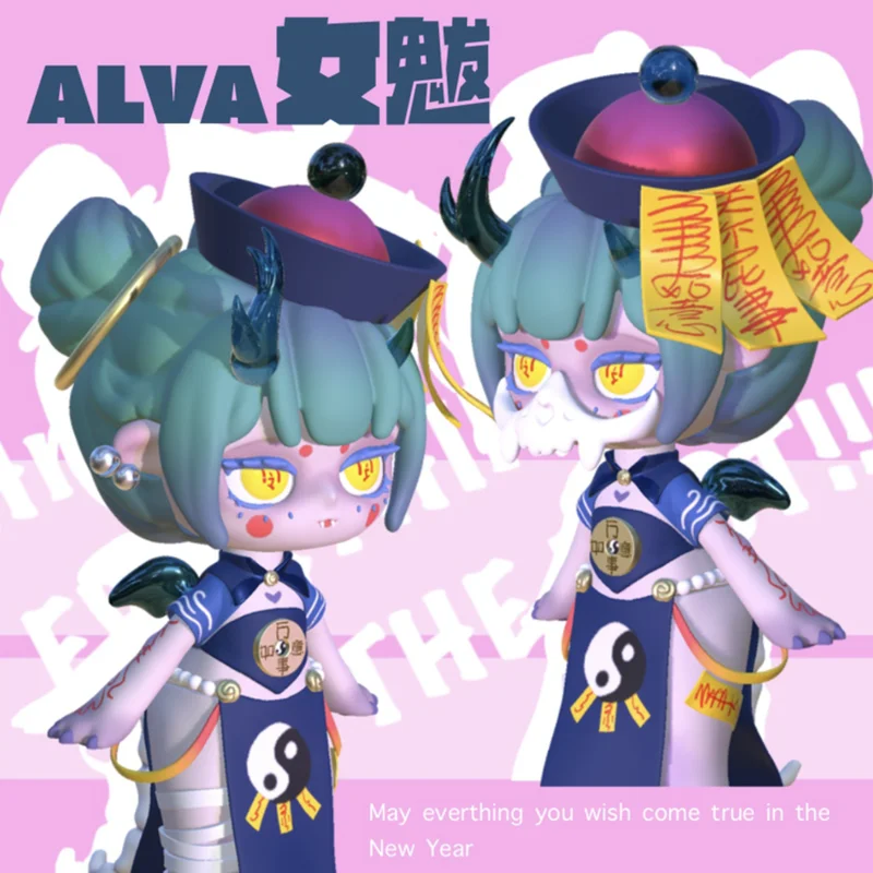 

In Stock!! Original Alvafemale Ghost Figurine Imp Petrochemical Witch Action Figure Ornament Gift