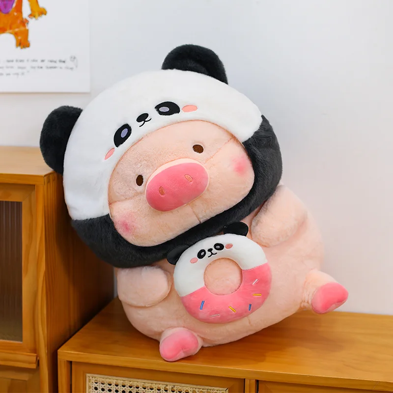 Cute Milk Bottle Panda Pig Plush Toy Stuffed Animal Pillow Cute Plush Doll for Kids Birthday Xmas Gift for Girls and Women