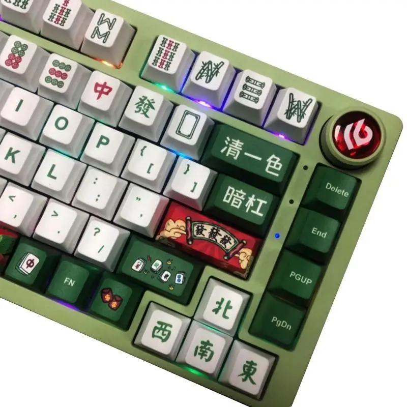 31BA 125 Original Profile Mahjong Keycaps Dye Sublimation For Mechanical Keyboard