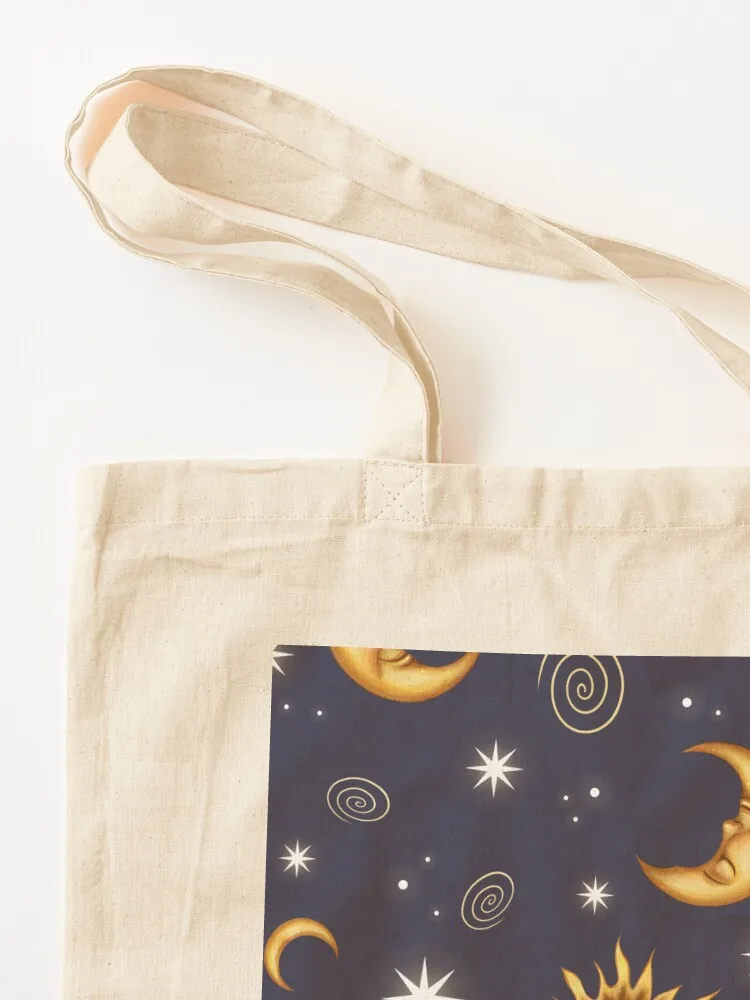 Vintage Celestial Pattern Tote Bag bag for beach shopper bag women canvas Women's shopping Women's shopper