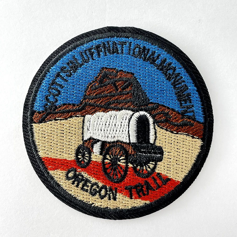 CREGON TRAIL Iron on Patches for Clothes Patch Embroidered Cloth Stickers Cover Repair Hole Decorative Embroidery Accessories