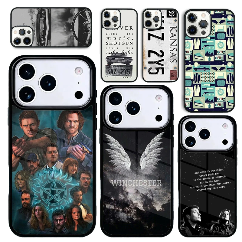 Capa para iPhone 17 Air 16 Pro Max 15 Plus 11 13 Mini 14 12, Capa Traseira com Tema da Série Supernatural