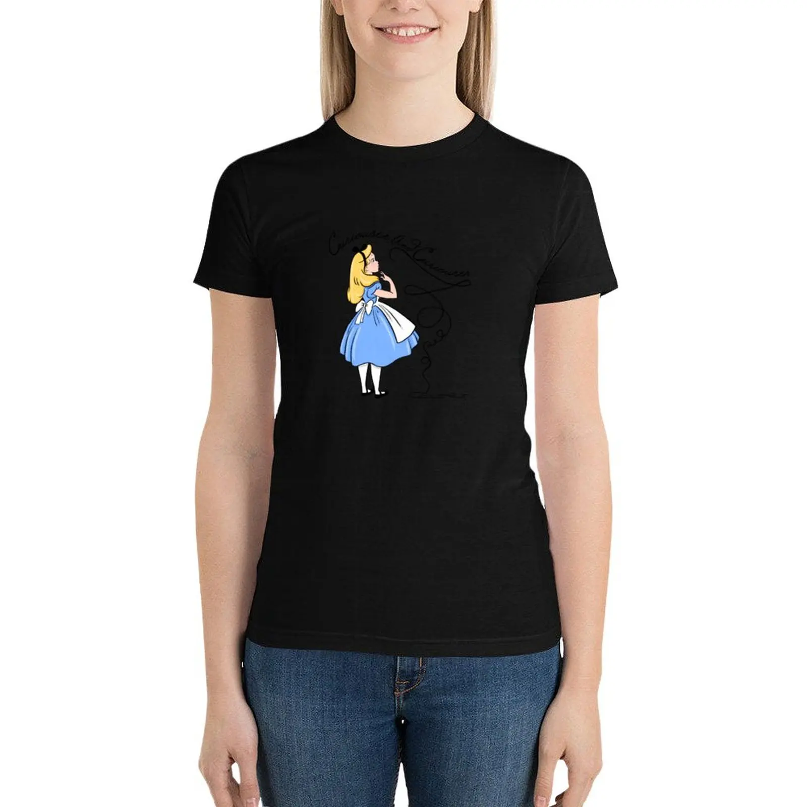 

Curiouser And Curiouser Said Alice T-Shirt Aesthetic clothing cute tops cute clothes female designer clothes Women luxury