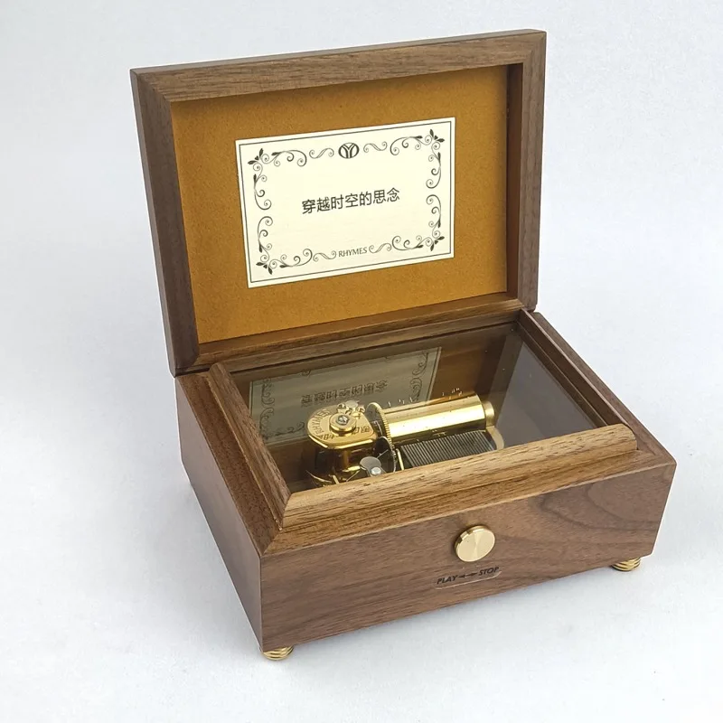 30‑Note Mechanical Wooden Music Box Custom Photo CustomizableMelody Personalized Gift for Birthday Anniversary HomeDecorOrnament