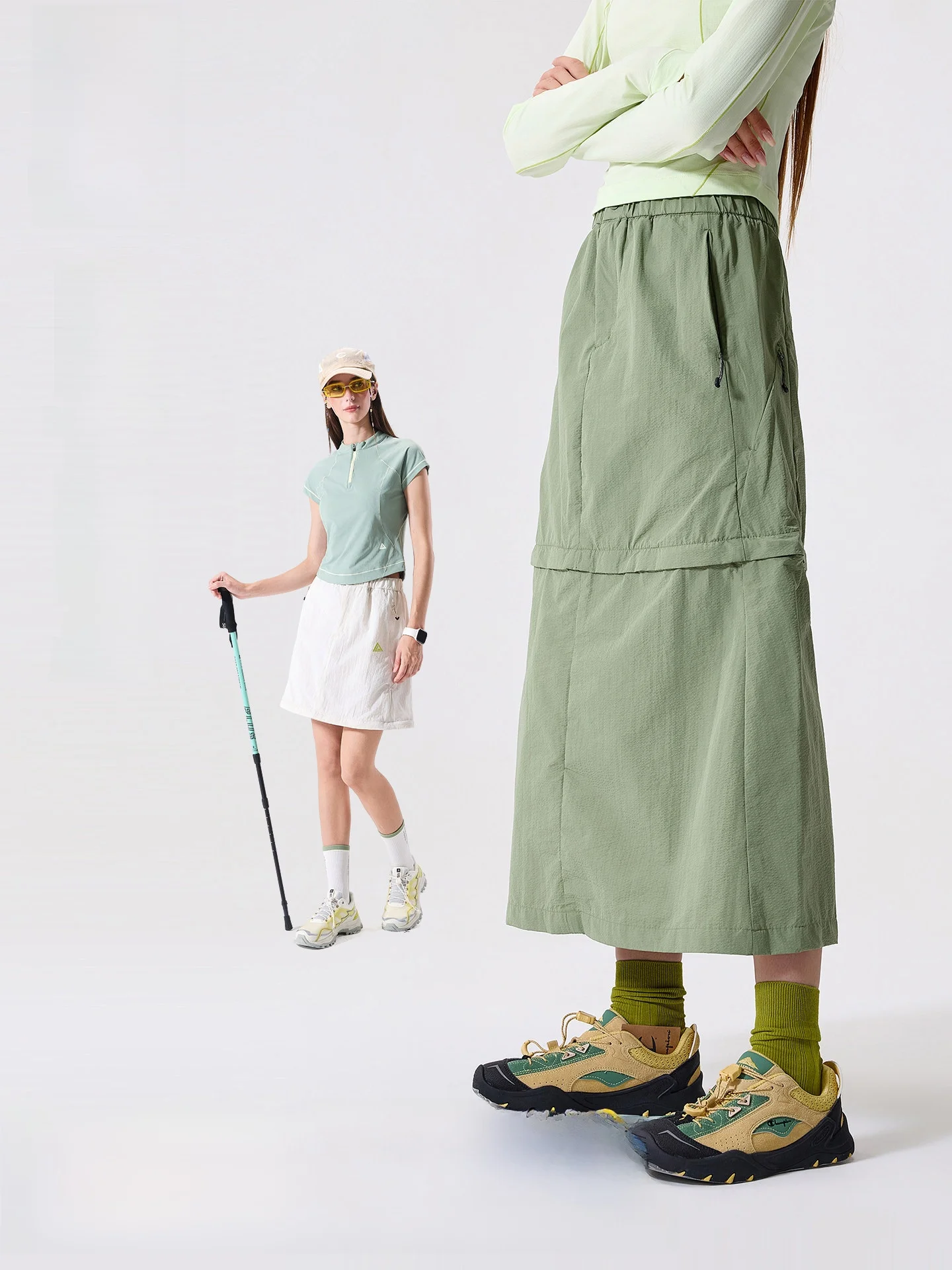 LAZY DAY Women's Outdoor Quick Dry Long Skirt for Hiking And Climbing Lightweight Polyester Fiber Loose Fit mid Waist