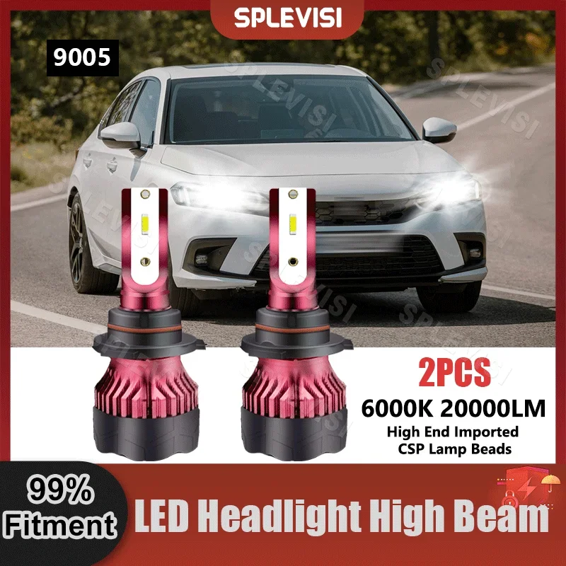 

2X Replace LED High Beam Light CSP Chips For Honda Civic IX FB 2011 2012 2013 2014 2015 2016 2017 2018 2019 2020 2021 2022 2023