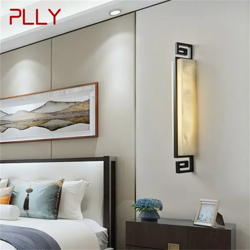 PLLY Copper Indoor Sconce Lights Modern Luxury Dolomite LED Wall Lamp Design Balcony For Home Corridor