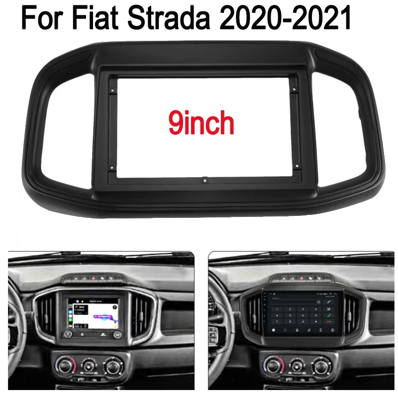 Car Multimedia Radio Center Console Panel Bracket Kit Frame For Fiat Strada 2020 2021 2022 car Radio Frame 9inch screen panel
