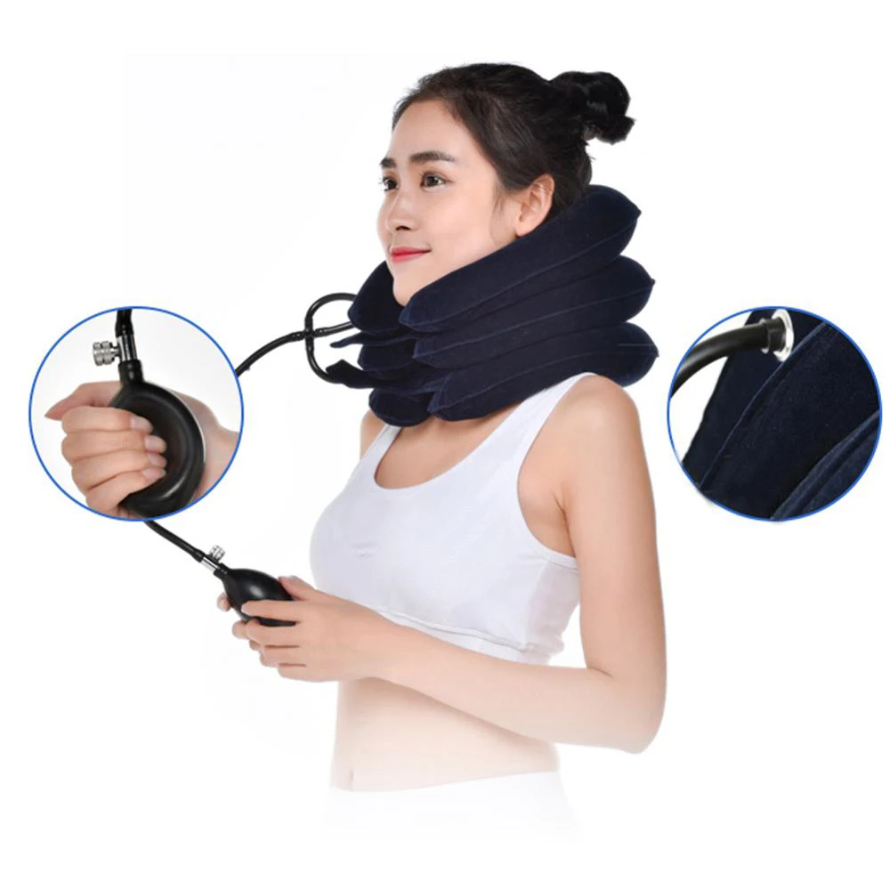 K-STAR Soft U Neck Pillow Air Inflatable Cervical Device For Back Shoulder Neck Pain Care Massage KitsCushion New Drop Shopping