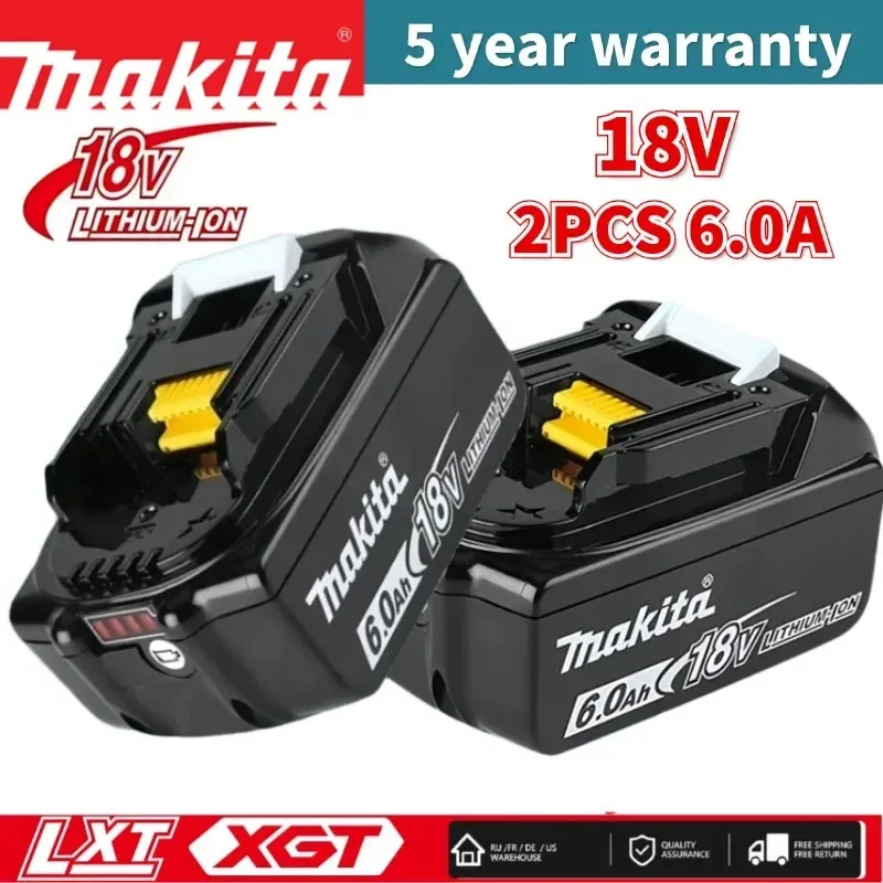 

100% Original Makita Rechargeable Battery, Replaceable LED Lithium-ion, 9.0Ah/6.0Ah 18V BL1860B BL1860 BL1850 BL1830 BL1815