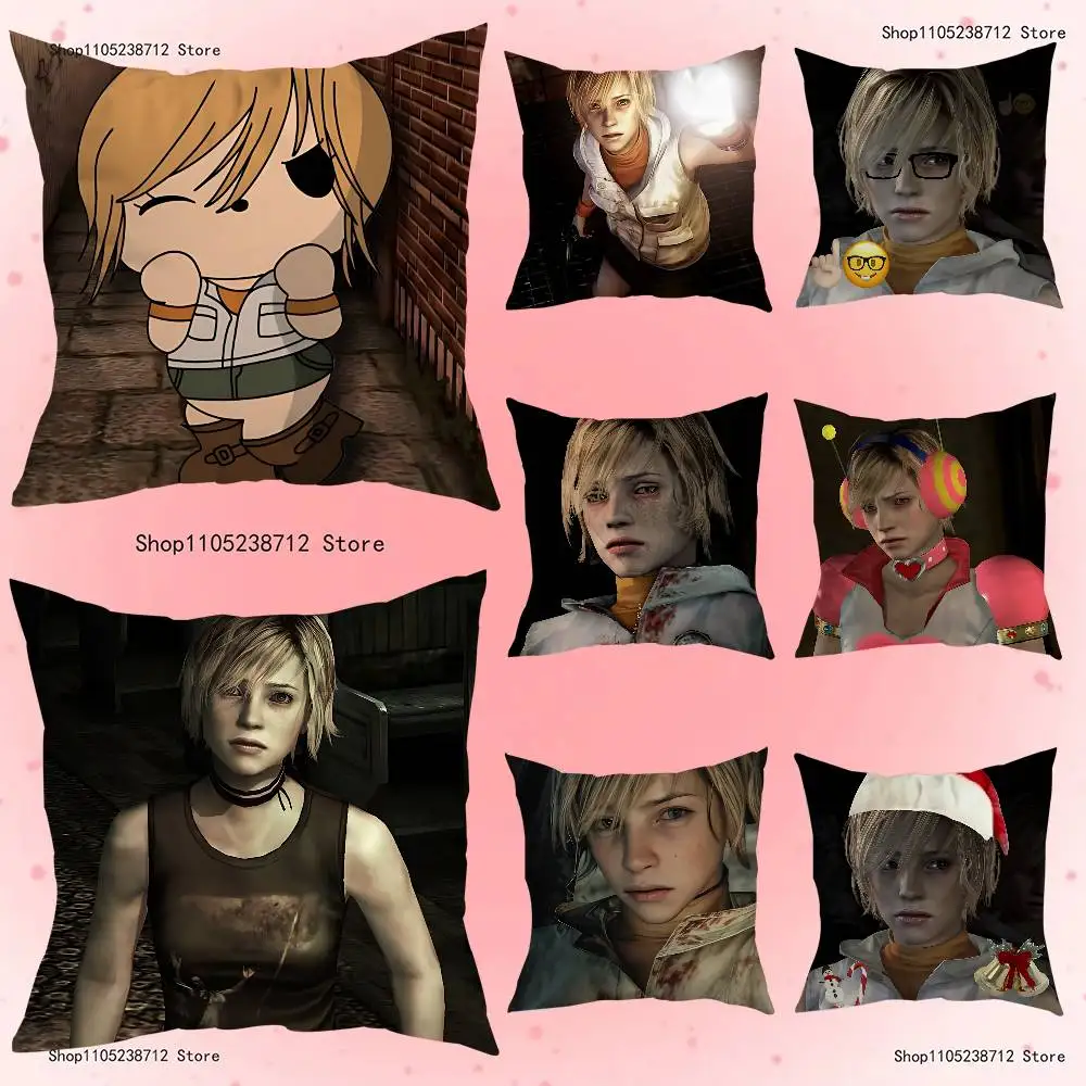 

S-Silent Hill 3 Heather Mason Pillow Covers Cartoon Sofa Decorative Home Double-sided Printing Short Plush Cute Cushion Cover