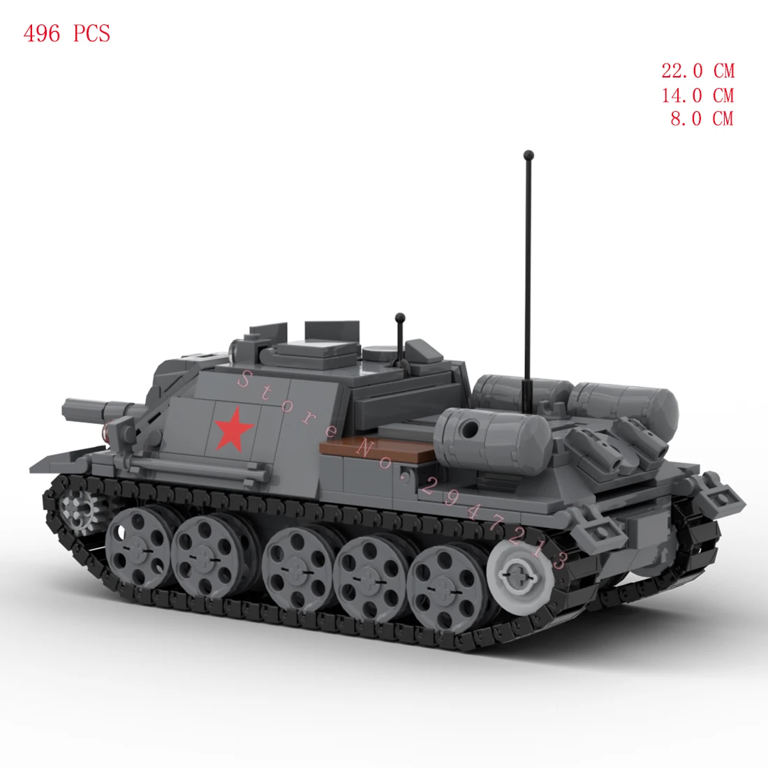 hot military WWII technical Soviet Army SU-122 Self-propelled artillery tank war weapon bricks vehicles Building Block toys gift