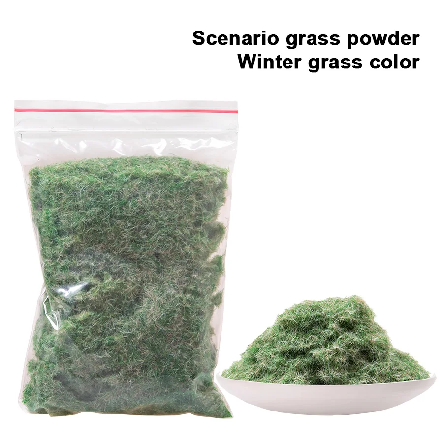 Static Grass Powder Materiais para Miniatura DIY, Sand Table Lawn, Acessório de Layout de Paisagem, 3mm, 30g por Saco