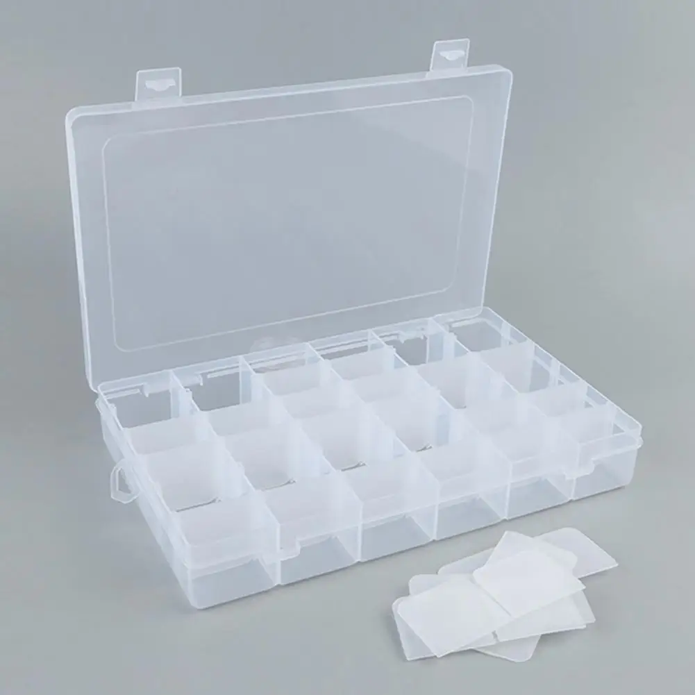 Space Saving  Helpful 36 Grids Fishing Tackle Bead Divider Box Anti-Scratch Bead Storage Case Transparent   for Threads