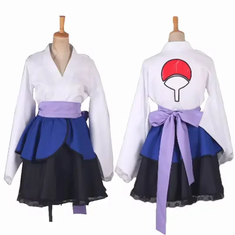 2026 New Lolita Anime Dress for Women Cosplay Costume Akatsuki Kimono, Maid Dress Uchiha Sasuke Clothes Suit Styles view 3
