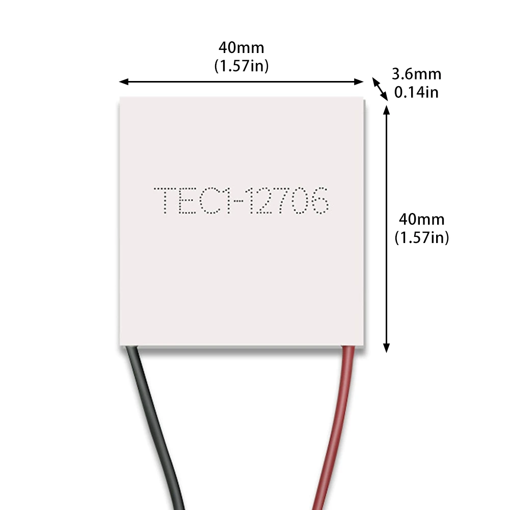 2Pcs TEC1-12706 Thermoelectric Cooler Peltier 12V 6A Cells Peltier Elemente Module Heatsink Module