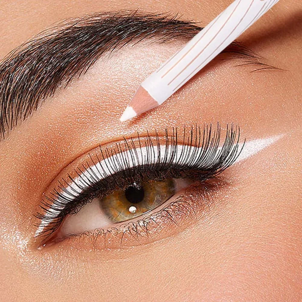 Waterproof Matte White Eyeliner Pencil Makeup Sweatproof No Blooming Lasting Easy To Wear White Eyes Liner Pen Cosmetics Tools