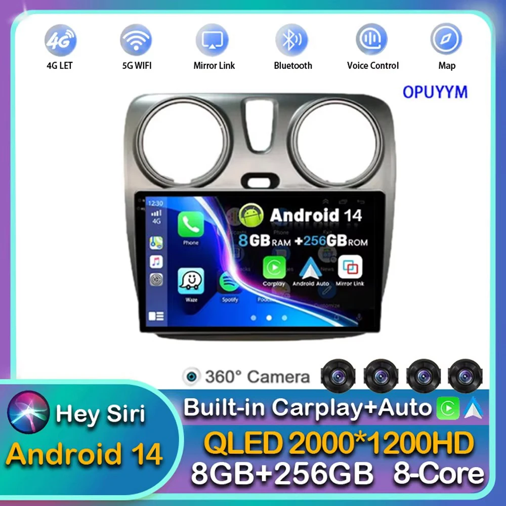 

Android 14 Carplay Auto WIFI+4G DSP Car Radio For Renault Lodgy Dacia Dokker 2012 - 2020 Multimedia GPS Player Stereo 360 Camera