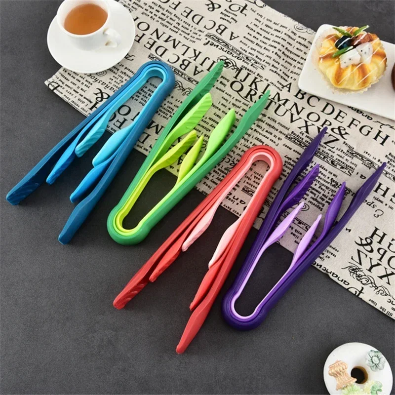 3Pcs/set Non-Slip Food Tong Food Grade Plastic Bread Tongs Salad Serving Tongs Kitchen Cooking Clip Clamp Bbq Tools Accessories