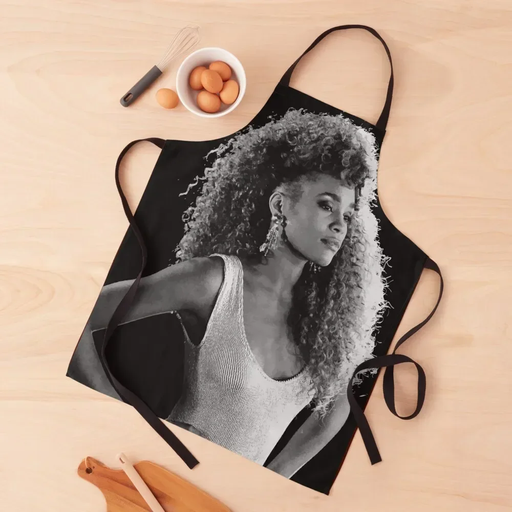 

Whitney Houston Printed White Apron For Men household woman Apron