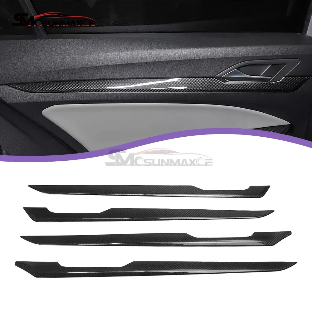 

Наклейка на дверную панель из углеродного волокна для Volkswagen VW Golf 8 MK8 GTE GTI GTD R Line 2020-2024, аксессуары для салона автомобиля
