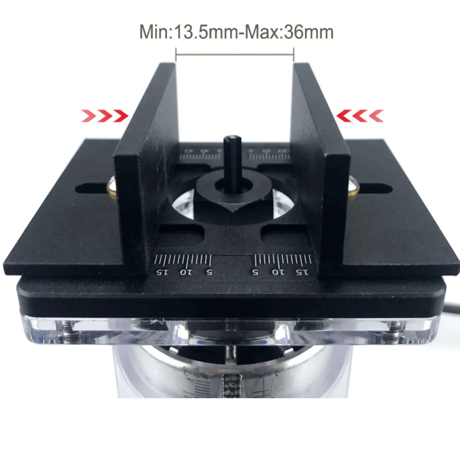 

Adjustable Router Base Built-in Ruler Wood Router Base Plate Tool Accessory Precise Routing Workshop Gear Long-Lasting Build