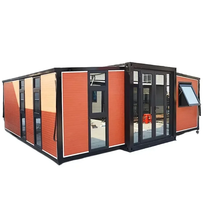 Australian Market Prefab 30 Ft Tiny House Expandable Container House Double Wing Design Steel Material for Office or Villa Use