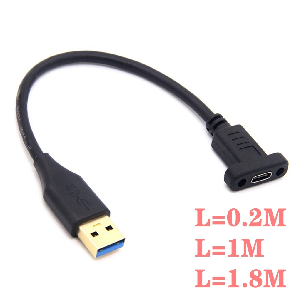 Cocok untuk semua perangkat laki-laki tipe-c, 0.2 M 1M 1.8 M USB 3.1 tipe-c perempuan ke USB 3.0 tipe-a plug USB3.1 TypeC plug converter beradaptasi